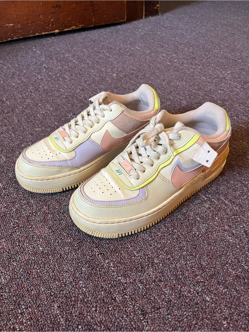 Nike Air Force 1 Shadow Beige Multi Color Great Condition